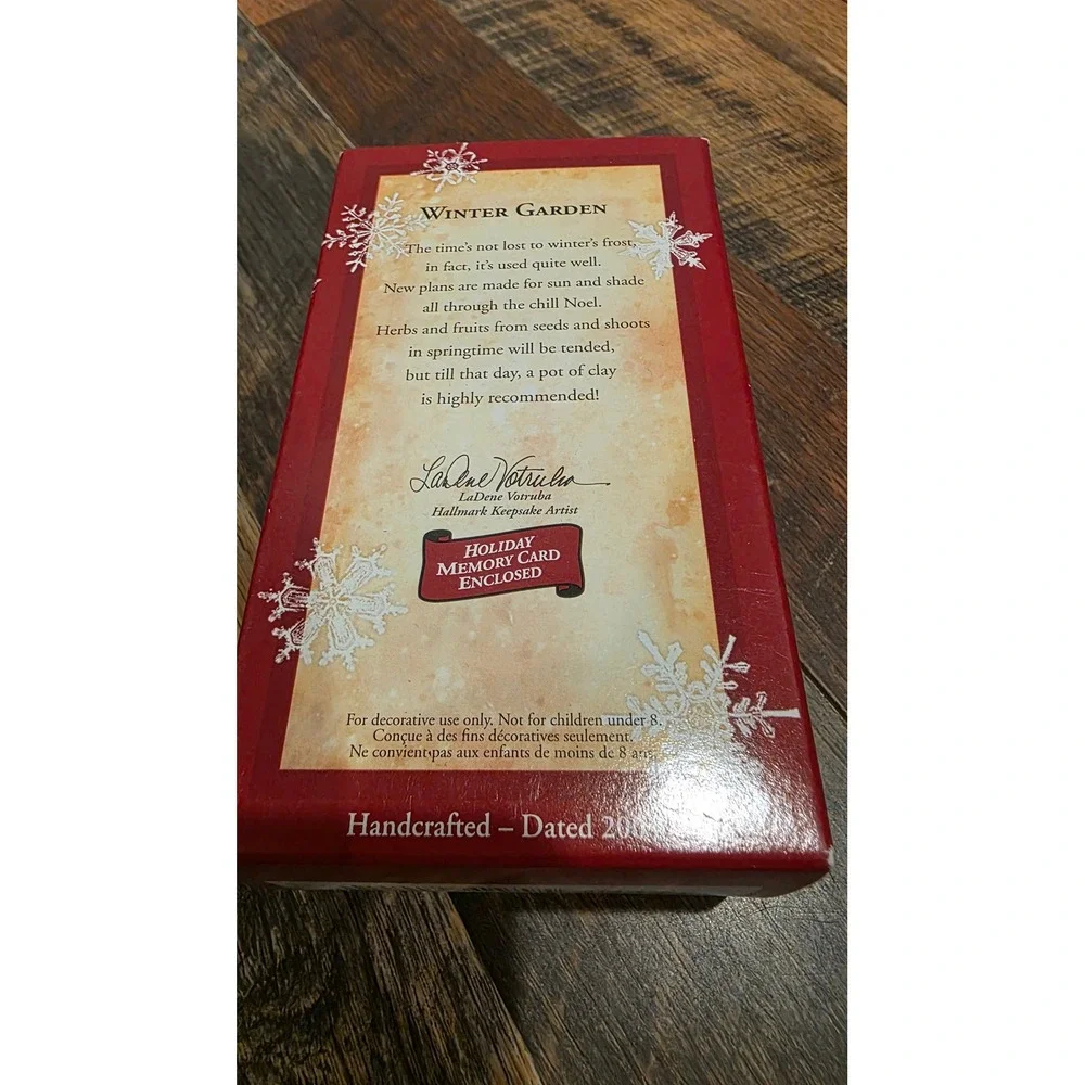 Hallmark Keepsake Ornament Winter Garden 2004 LaDene Votruba Holiday QXG5534